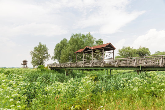 Austria, Burgenland, Seewinkel, Bridge of Andau, part of the border between Austria and Hungary