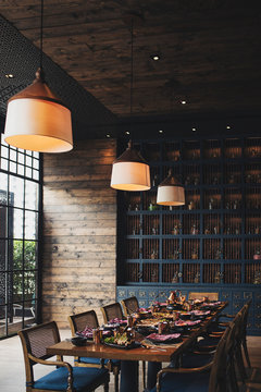 Interior view of restaurant