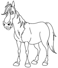 outlined horse