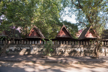 THAILAND PHRAE OLD TOWN TEMPLE HOUSES