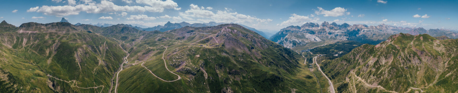 Panoramic view of Pyrinees Mountain Range