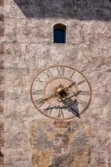 Fotobehang Old Clock in a Tower © John