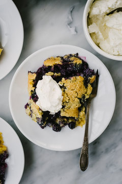 Blueberry Cobbler Ala Mode