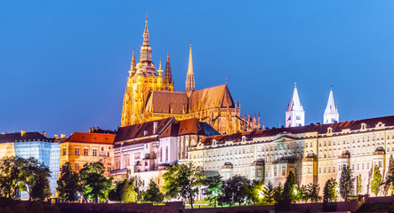 Prague Castle at sunset time, Prague, Czech Republic