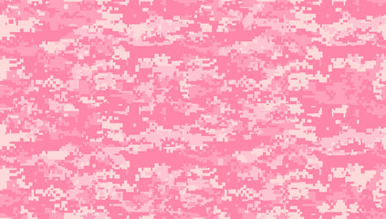 Girly Camo. pink texture military camouflage repeats seamless army hunting background - 281104414
