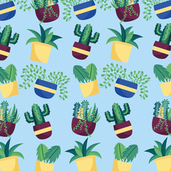 decorative plants flat image design