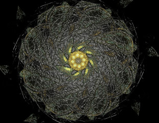 Abstract fractal patterns and shapes. Fractal texture for prints.