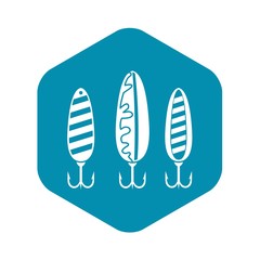 Plastic fishing lure icon. Simple illustration of plastic fishing lure vector icon for web