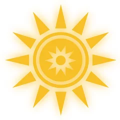 Foto auf Leinwand Star icon symbool. Glossy star shaped web stickers. Element style for chakra meditation © Andrea