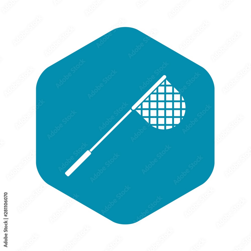 Poster fishing net icon. simple illustration of fishing net vector icon for web