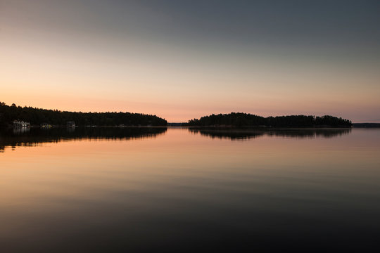 Morning calm on lake
