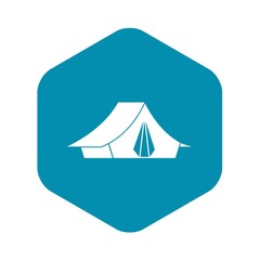 Camping tent icon. Simple illustration of camping tent vector icon for web