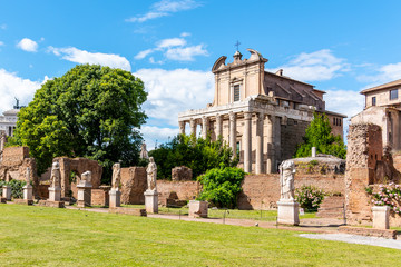 House of Vestal Virgins at Roman Forum, Rome, Italy