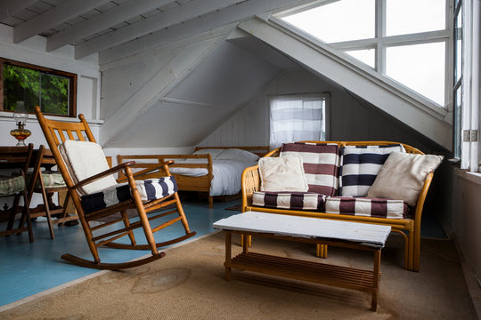 Rustic Interior of Boathouse loft