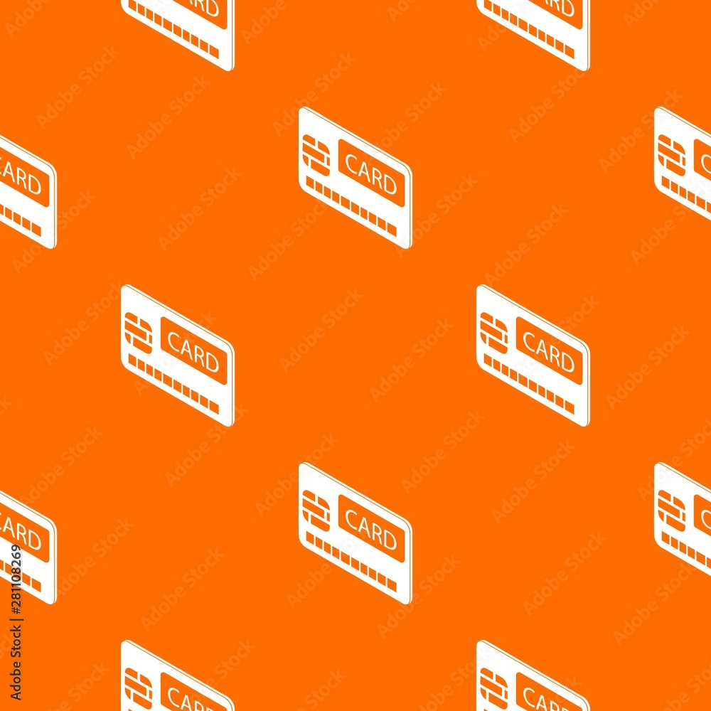 Poster credit card pattern vector orange for any web design best