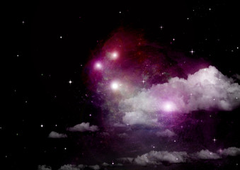 galaxy in a free space. 3D rendering