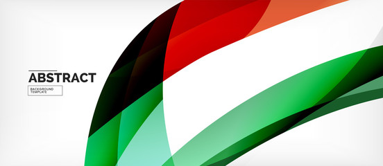 Obraz premium Colorful wave lines abstract background, color line for business or techno presentation