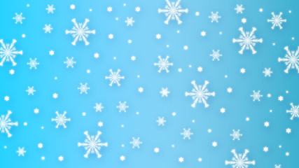Beautiful background with winter decorative snowflakes 