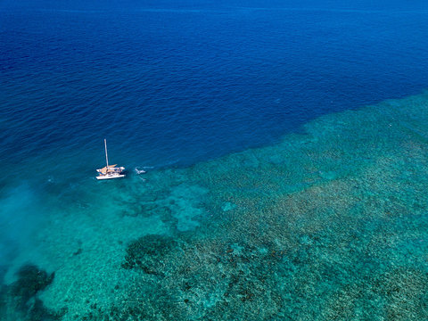 Sailing boat in the Ocean
