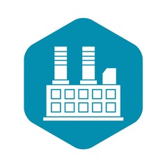 Factory building icon. Simple illustration of factory building vector icon for web