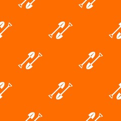 Mine shovel pattern vector orange for any web design best