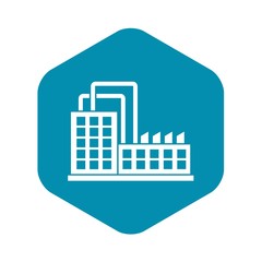 Factory building icon. Simple illustration of factory building vector icon for web