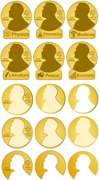 Nobel Prizes In Physics, Chemistry, Medicine, Literature, Economic, Peace.