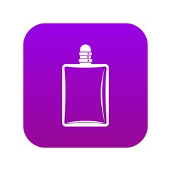 Bottle of female perfume icon digital purple for any design isolated on white vector illustration