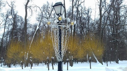 lantern in winter Park