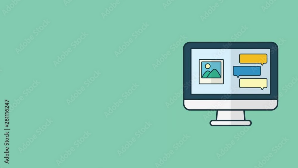 Poster desktop computer device with document and picture