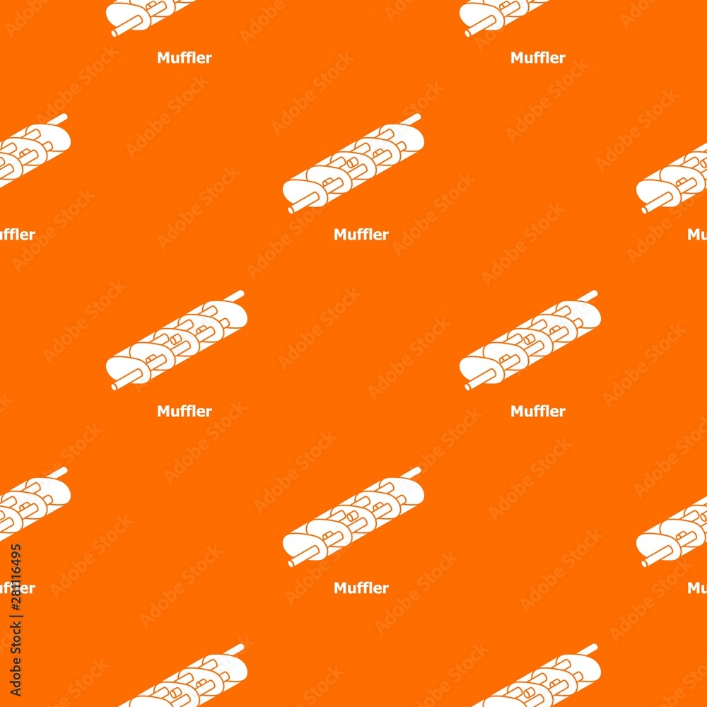 Poster muffler pattern vector orange for any web design best