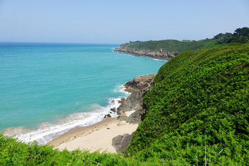 France. Bretagne. The beaches of village St.-Cast-le-Guildo