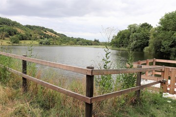 Etang de Montjoux dans la commune de Saint Jean de Bournay - D&eacute;partement Is&egrave;re - France