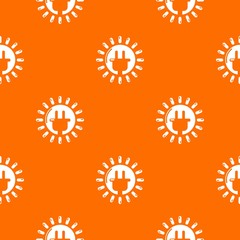 Unplugged electrical plug pattern vector orange for any web design best