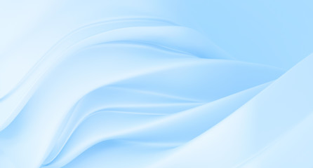 Blue abstraction, flowing forms. 3D rendering.