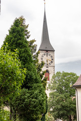 view from a historic church in chur,switzerland