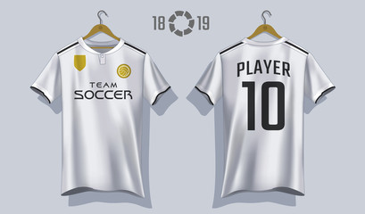 Naklejka premium Soccer jersey template.sport t-shirt design. 