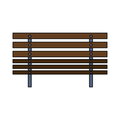 park bench wooden furniture cartoon