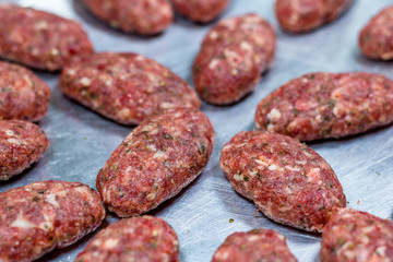 Traditional Turkish Raw Meatball