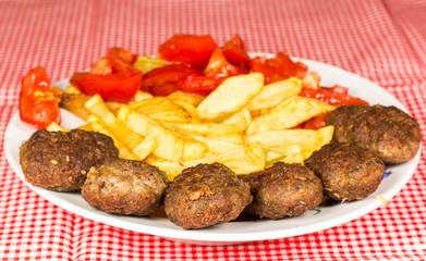 Tradinitonal Turkish Meatball, Potatoes and Tomatoes