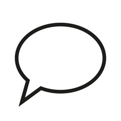 Speech bubble icon on white background. Vector