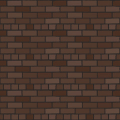 Beautiful old brick wall background. Brown brick wall texture. Vintage vector seamless pattern.