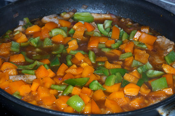 Peppers photographed in our german kitchen with macro