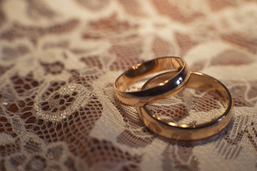 Wedding rings, close-up