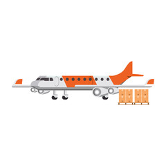 shipping logistic delivery cargo cartoon