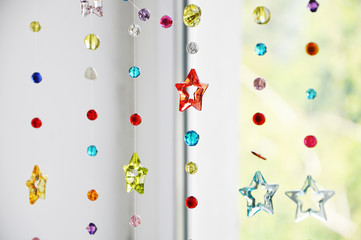 Colorful acrylic beads handmade curtain - suncatcher