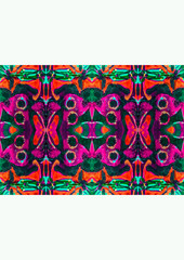 Stationery Background with Tribal Design Borders