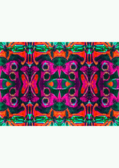Stationery Background with Tribal Design Borders