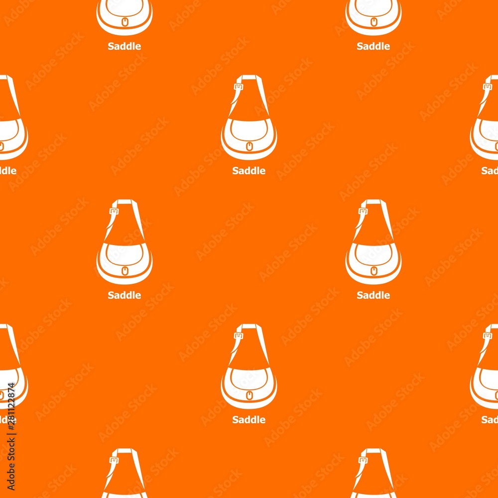 Poster saddle bag pattern vector orange for any web design best