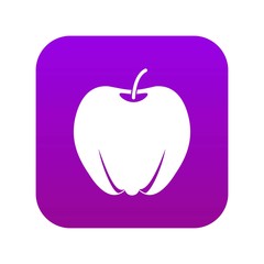 Ripe apple icon digital purple for any design isolated on white vector illustration